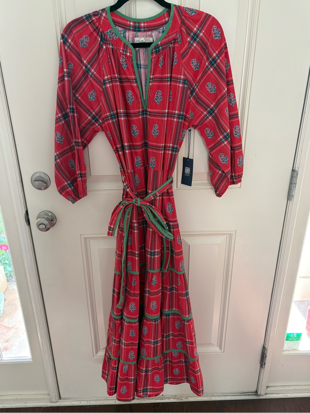Printfresh Main Street Dress in Nostalgia Plaid Joyful Red Cotton Size Small NWT
